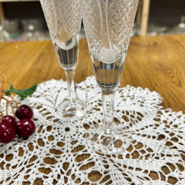 Пара бокалов из хрусталя "Ананас" Дятьковского ХЗ, рисунок от формы. Винтаж. Цена за пару. Картинка 5